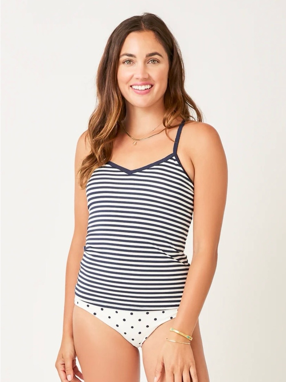 Carve Designs Navy & White Striped Tankini Cami